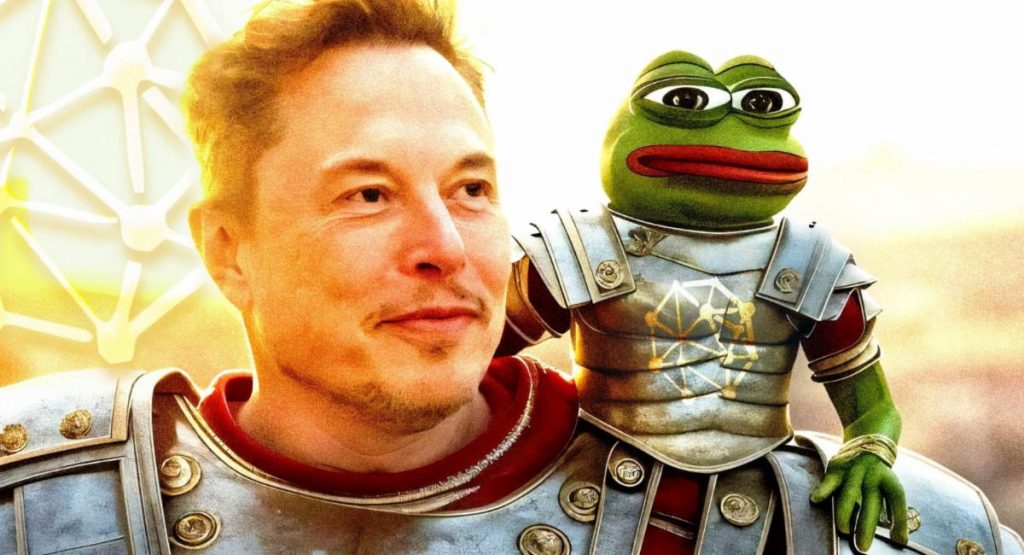 Elon Musk and Kekius Maximus Coins